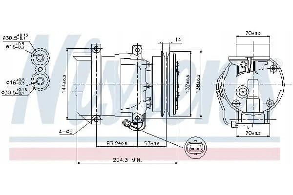 Compresor de aire acondicionado Nissens 89108 usado 5