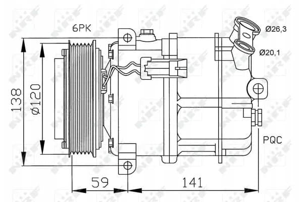 Compresor de aire acondicionado Nrf 32191 usado 2