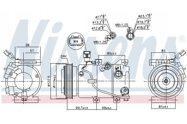 Compresor de aire acondicionado Nissens 890241 usado 2