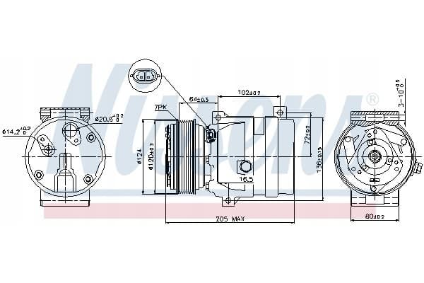 Compresor de aire acondicionado Nissens 89435 usado 2