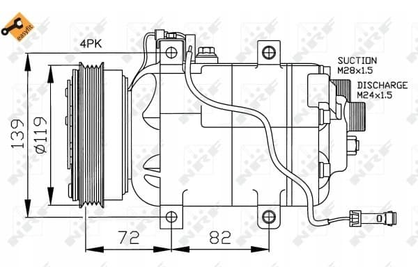 Compresor de aire acondicionado Nrf 32030 usado 3
