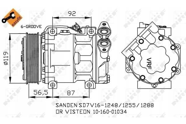 Compresor de aire acondicionado Nrf 32271 usado 2