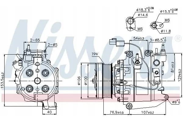 Compresor de aire acondicionado Nissens 89246 usado 8