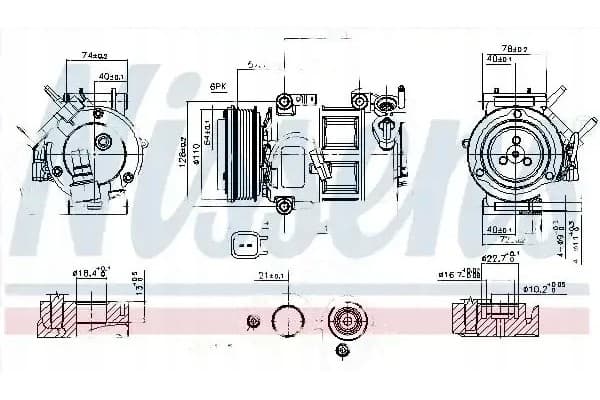 Compresor de aire acondicionado - Nissens 890693 usado