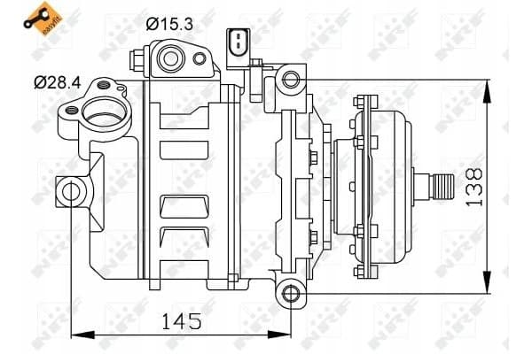 Compresor de aire acondicionado Nrf 32148 usado 6