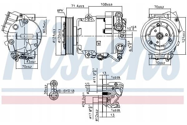 Compresor de aire acondicionado Nissens 89425 usado 2