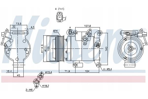 Compresor de Aire Acondicionado Nissens 890045 usado 2