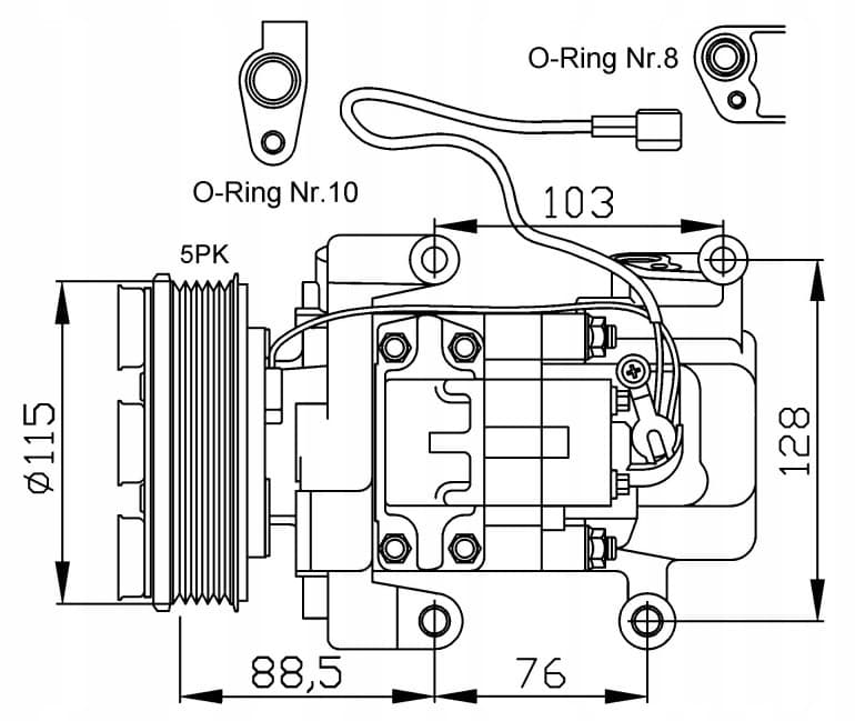 Compresor de aire acondicionado Nrf 32681 nuevo