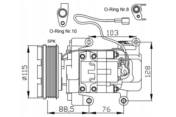 Compresor de aire acondicionado Nrf 32681 usado