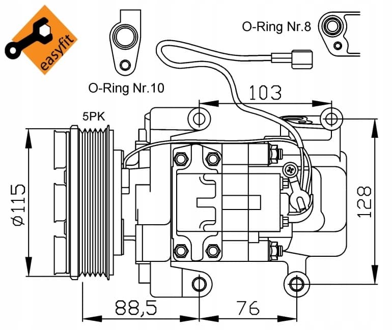 Compresor de aire acondicionado Nrf 32681 nuevo 2