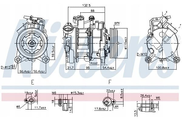 Compresor de aire acondicionado Nissens 890072 usado 2