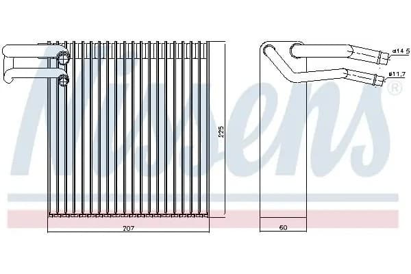 Evaporador de aire acondicionado Nissens 92188 usado 6