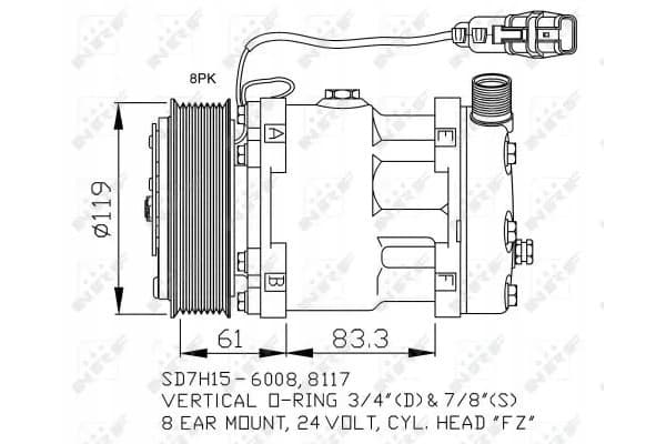 Compresor de aire acondicionado Nrf 32706 usado