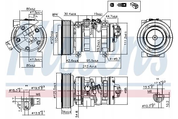 Compresor de aire acondicionado Nissens 89609 usado 2