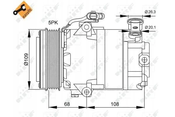Compresor de aire acondicionado Nrf 32083 usado 5
