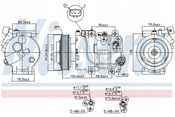Compresor de aire acondicionado Nissens 890651 usado 2