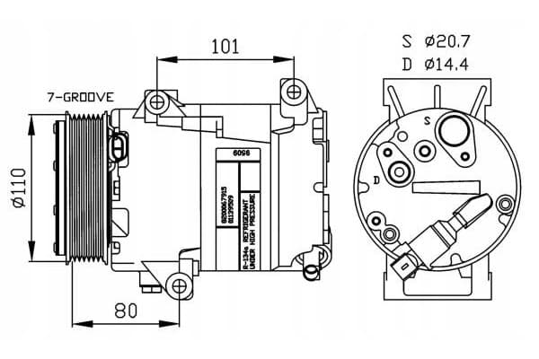 Compresor de aire acondicionado Nrf 32252 usado