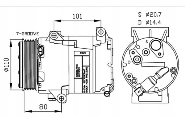 Compresor de aire acondicionado Nrf 32252 usado 11