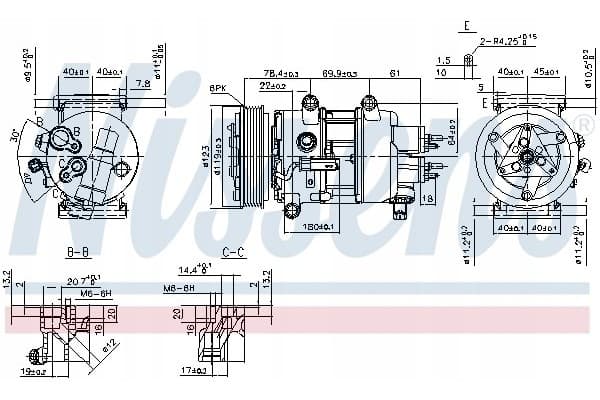 Compresor de aire acondicionado Nissens 89201 usado 2