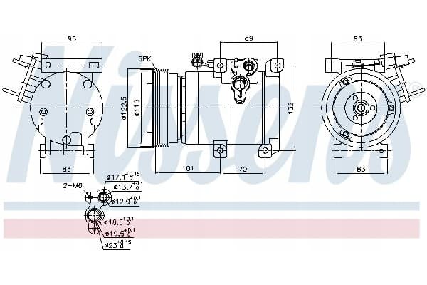 Compresor de aire acondicionado Nissens 890686 usado 2