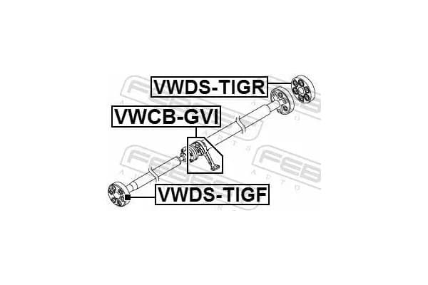 Soporte Central de Cardán Febest Vwcb-Gvi usado 3