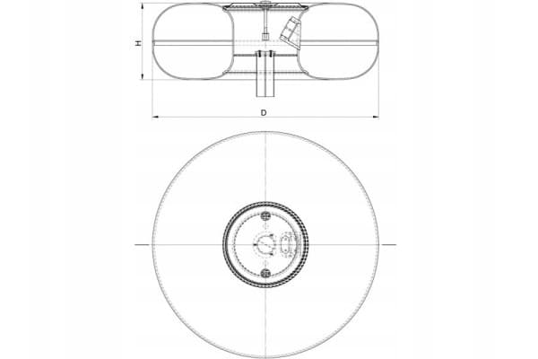 Depósito toroidal interno Bormech Ztw T13D 82L usado 3