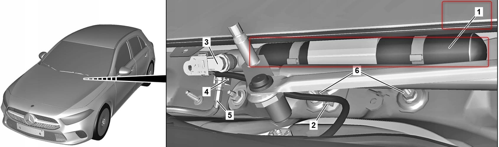 Cartucho de presión de gas Mercedes A W177 A1778683000 nuevo 7