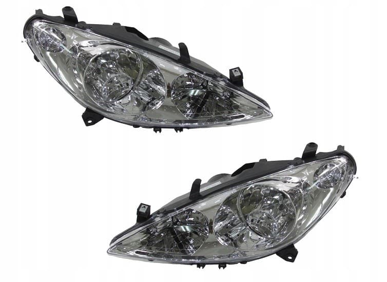 Juego de Faros Peugeot 307 H1 H7 2001-2005 nuevo