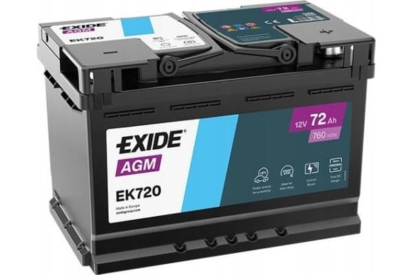 Batería Exide EK700 Agm 70Ah 760A Start-Stop usado
