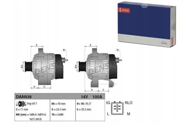 Alternador Denso DAN938 usado 5