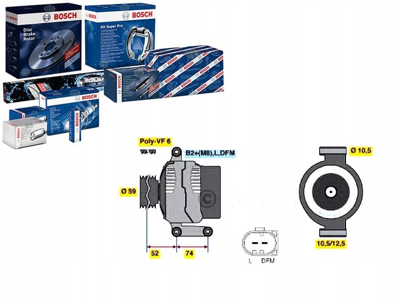Alternador Bosch 0 986 047 910 nuevo 7