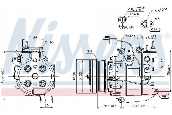 Compresor de aire acondicionado Nissens 89246 nuevo 2