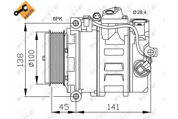 Compresor de aire acondicionado Nrf 32256 usado 5
