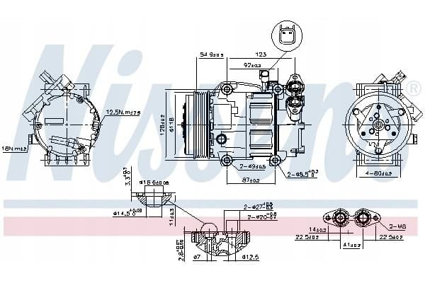 Compresor de aire acondicionado Nissens 89336 nuevo 2