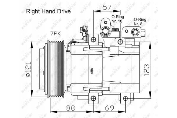 Compresor de aire acondicionado Nrf 32443G usado 5