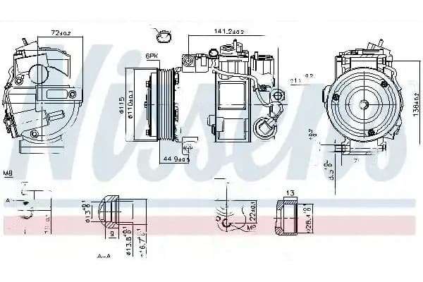 Compresor de aire acondicionado Nissens 890199 usado