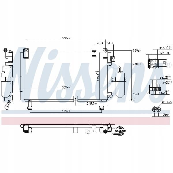 Nissens 941153 Condensador para aire acondicionado usado