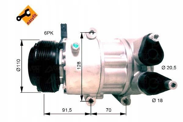Compresor de aire acondicionado Nrf 32812 nuevo 4