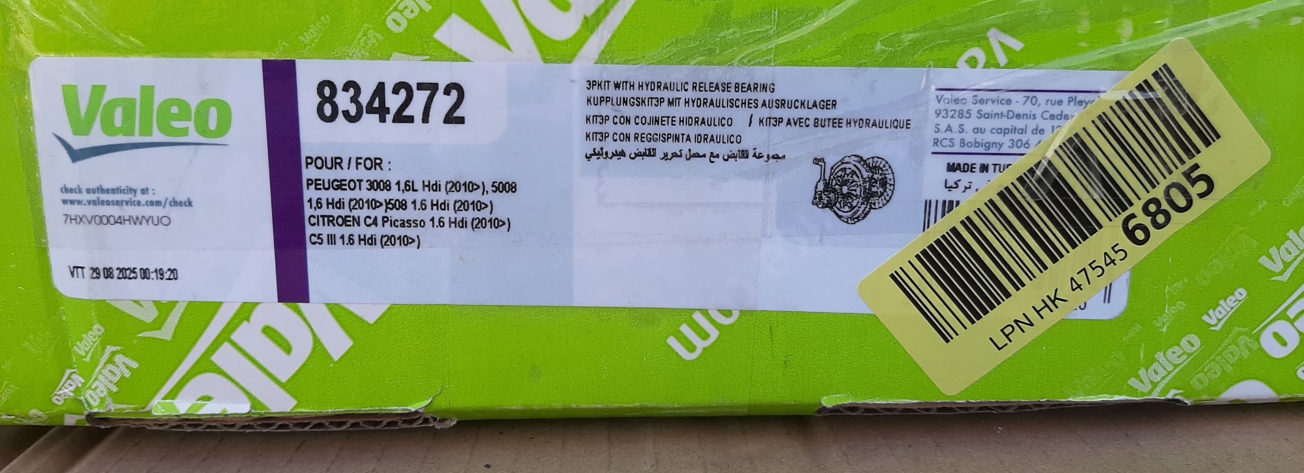 Valeo 834272 Kit de embrague nuevo 5