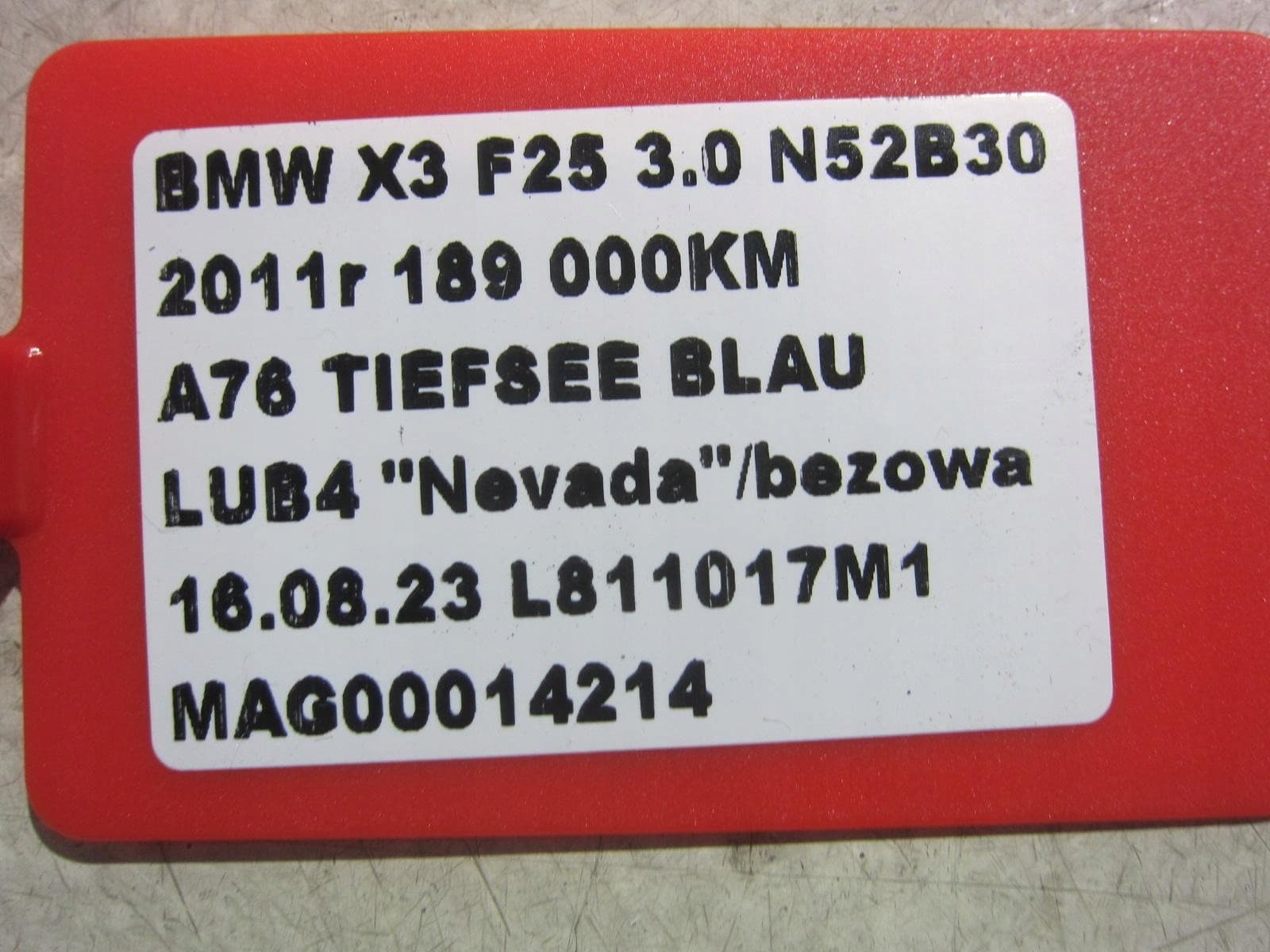 Puente Trasero BMW X3 F25 N52 2.8 Diferencial 3.73 7592009 usado 9