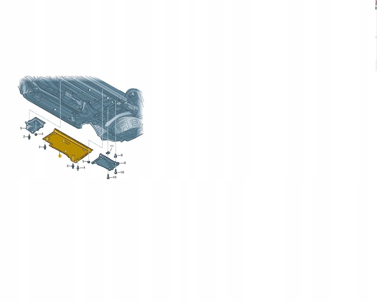 Audi OE 4G0825208E cubierta de chasis nuevo 4