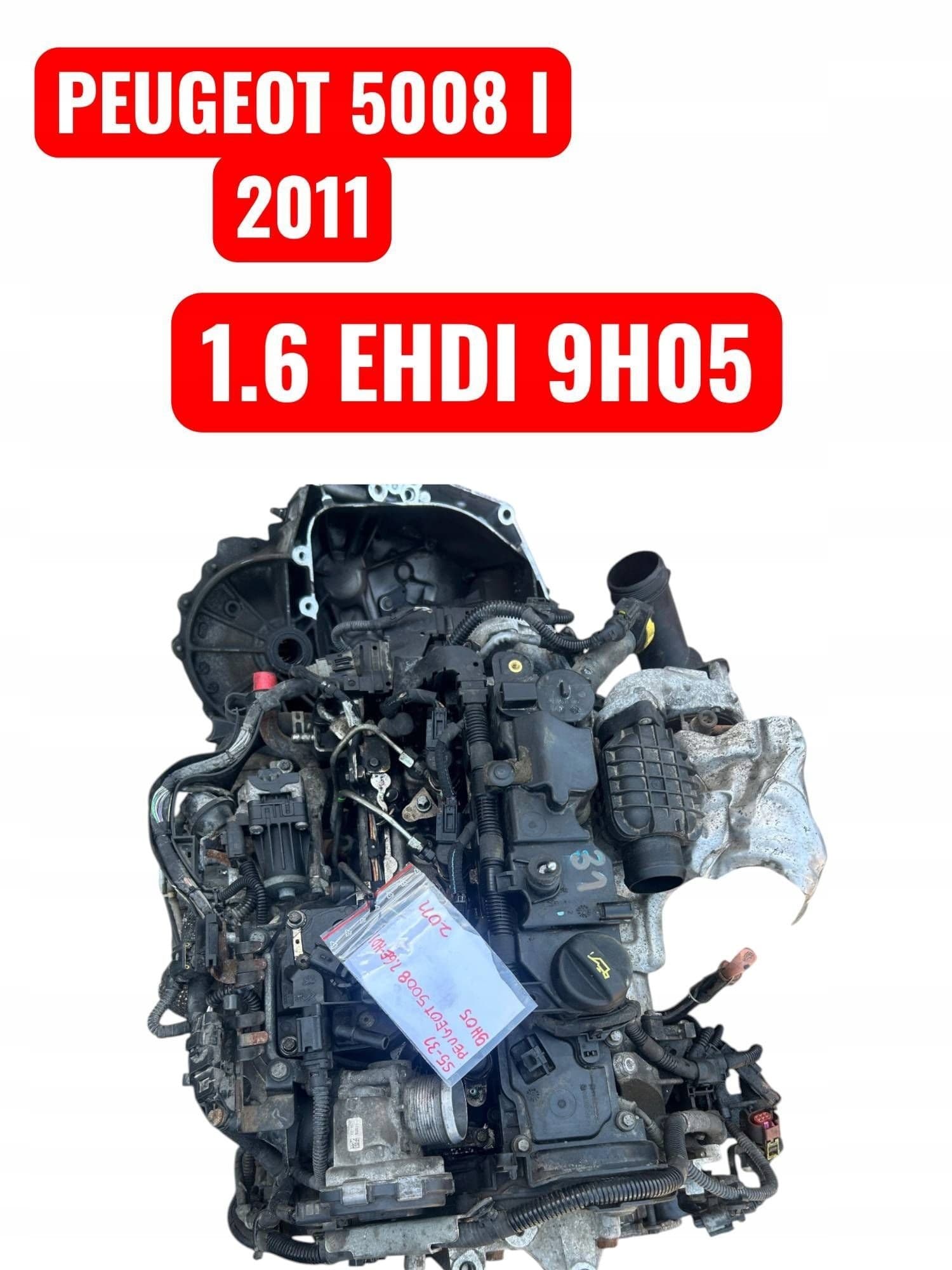 Peugeot 5008 2011 Motor 1.6EHDI 9H05 Continental Siemens Set usado