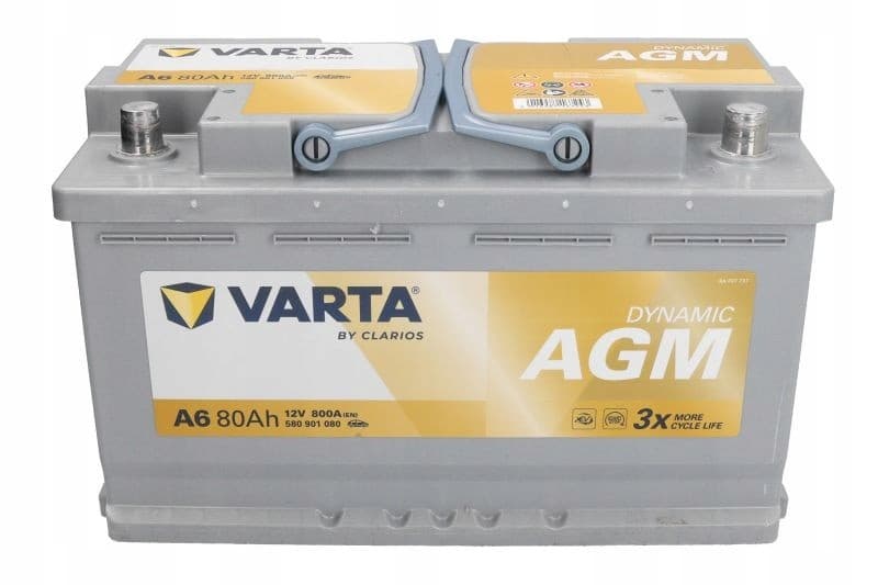 Batería Varta Agm 80 Ah Start-Stop Polo Derecho 800 A nuevo 2