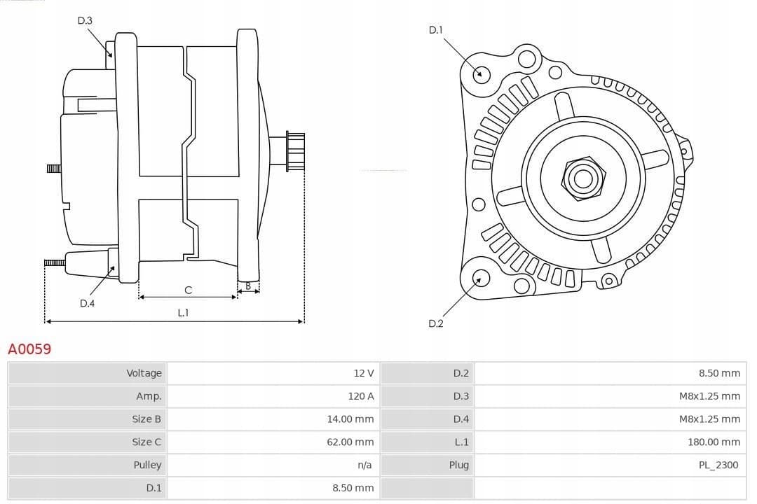 Alternador As-Pl A0059(P) nuevo 6