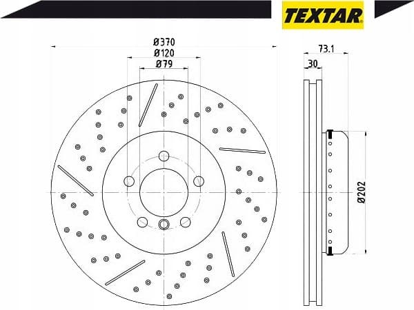 Disco de freno Textar 92265425 nuevo 8