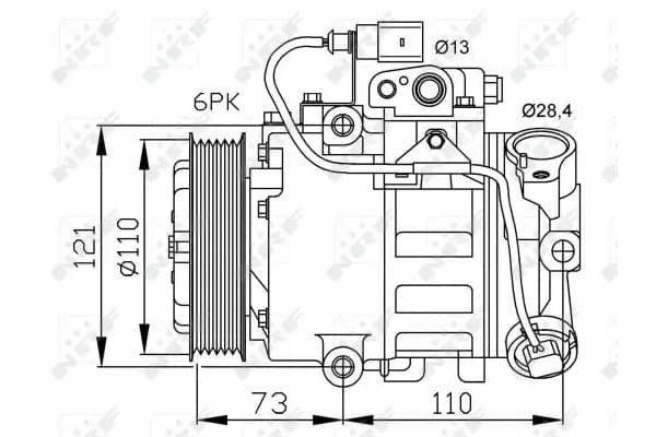 Compresor de aire acondicionado Nrf 32225 nuevo 3