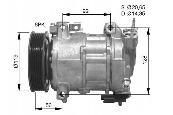 Compresor de aire acondicionado Nrf 32593 nuevo 5