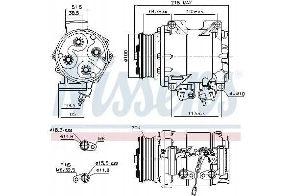 Compresor de aire acondicionado Nissens 89242 nuevo 8