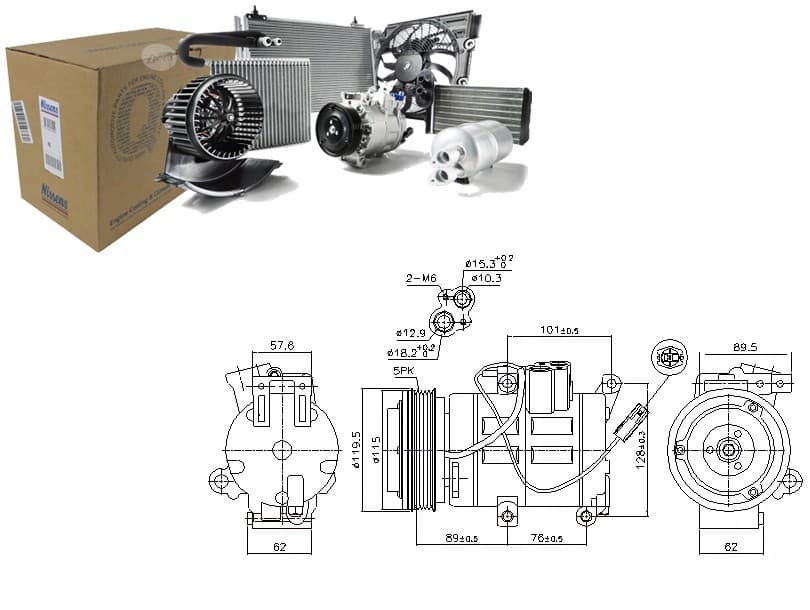 Compresor de aire acondicionado Nissens 890315 nuevo