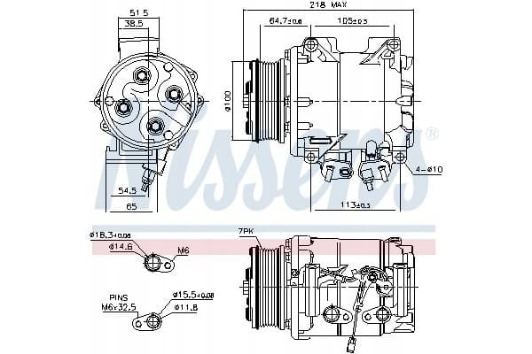 Compresor de aire acondicionado Nissens 89242 nuevo 2